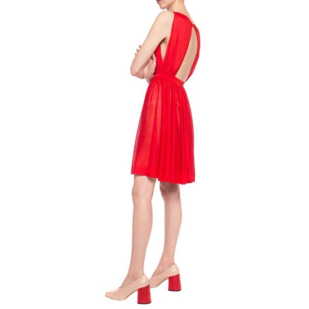 Azzedine Alaia Dress Pleated Jersey Knit A Line